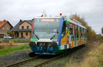 Der  Ottmar-Alt-Sprinter  der Rurtalbahn verweilte anlässlich einer Sonderfahrt in Vettweiß.