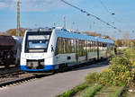 622 772-1 (VT 213B) der Rurtalbahn als RB21 nach Linnich, Ausfahrt Bf Düren - 31.10.2020