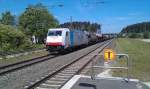 185 639 der Rurtalbahn Cargo mit Getreidezug am 26.05.2012 in Strullendorf Richtung Nrnberg.