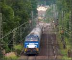 Am frhen Samstag abend kam dieser Sonderzug aus Venlo die Rampe herauf von Herzogenrath.Anlsslich der Drener Kreistage fuhr die Rurtalbahn diesen Zug am 
Freitag und Samstag nach Venlo und retour nach Dren. Location: Herzogenrath(Kr.Aachen) 30.Juni 2012. Einen netten Gru geht an den Tf.