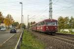 Eine dreiteilige Schienenbusu Ganitur in Weienturm am 20.10.2012