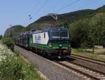 193 230 der ELL für Rurtalbahn Cargo mit Autotransportzug in Richtung Neuwied.