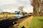 RTB VT 6.016/654 016 ist als RB 34 nach Dalheim unterwegs, kurz nach einem heftigen Regenschauer.....hier unweit des Bü Günhoven.