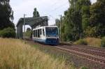 Regiosprinter der Ruhrtalbahn am 01.07.2009 nach berquerung der Mittellandkanalbrcke bei Peine