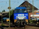 V206 der Rurtalbahn (272 410-2) fhrt am 18.08.2012 als Lz aus Belgien kommend durch Aachen West zu ihrem Abstellplatz am ende der alten Laderampe.