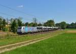 185 621 (119 002) mit einem Audizug am 06.07.2014 bei Kimpling.