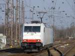 CBRail/Railpool/Rurtalbahn 185 636 als Tfzf von Duisburg Ruhrort Hafen nach Duisburg Hbf (Abstellung) bei der Einfahrt in den Duisburger Hauptbahnhof. Viele Grüße zurück an den Tf! (16.02.2015)