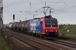 Am 30.04.2012 bringt 482 022-1 einen Kesselzug aus Richtung Weißenfels nach Großkorbetha.