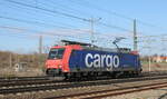 SBB Cargo 482 032-0 als Tfzf Richtung Eisenach, am 28.02.2023 in Neudietendorf.