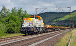 261 309 der SGL führte am 16.06.17 einen leeren Langschienenzug durch Himmelstadt Richtung Würzburg.