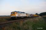 232 446, 263 002 und 221 124 der SGL waren am 06.10.13 mit einem Bauzug bei Oberteich unterwegs.