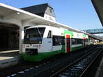 STB VT130,am 28.Februar 2023,am Hausbahnsteig in Sonneberg.