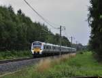 700 107 GTR Triebwagen, Desiro City der auf den Großen Oval im Prüfungscenter Wildenrath seine Testrund zieht.