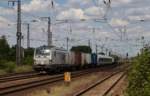 am 16.06.2020 fuhr 247 901 vom PCW mit Wagen unter anderem vom 7-Teiler ICE 4 9208 von Henningsdorf (bei Berlin) nach Rheydt Gbf hier in Priort zu sehen.