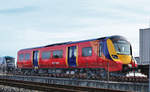 Desiro City Class 707 für South West Trains (GB), im Prüfcenter Wegberg-Wildenrath durch den Zaun am 25.2.2017 gesehen.