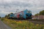 Spitzke Siemens Smartron 192 007-3 und 203 409-8 mit Schwellenwagen in Rodenbach (Main Kinzig Kreis) am 30.08.20