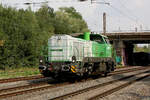 Vossloh G 18 auf der Hamm Osterfelder Strecke am 28.10.2022 in Datteln.