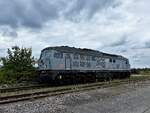 STRABAG Ludmilla 232 105-9 ( 9280 1232 105-9 D-BRS) abgestellt im Holzbahnhof Gera am 20.9.2021