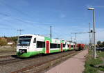STB VT 117 (95 80 0650 517-5 D-STB) als RB 80991 (Erfurt Hbf - Saalfeld (S)) + VT 106 (95 80 0650 506-8 D-STB) als RB 81205 (Erfurt Hbf - Ilmenau), am 06.10.2022 in Neudietendorf.