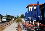 Am 21.08.2013 verläßt ein Integral der BOB den Bahnhof Schliersee.