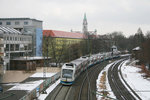 Von einem Fußgängersteg in München konnte ich die BOB-Triebzüge VT 101 + xxx + VT 111 ablichten.