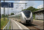 ET 1 440706 der Mitteldeutschen Regional Bahn durchfährt hier aus Hof kommend am 26.6.2021 um 12.46 Uhr den Bahnhof Reuth in Richtung Plauen.
