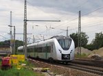 1440 205 von der MRB durchfhrt am 01.August 2016 als Leerreise den Bahnhof Leipzig-Thekla in Richtung Leipzig-Schnefeld.