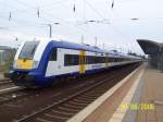 NOB (Nord-Ostsee Bahn) steht am 20.06.2006 auf dem Abstellgleis in Lbbenau/Spreewald. Dieser Sonderzug wird gleich zum Gleis 4 bereitgestellt. 