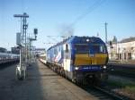 Die Nord-Ostsee-Bahn wartet am 3.05.08 auf Rangierfahrt in Hamburg-Altona fr das Abstellgleis!