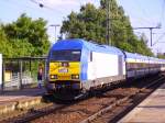 DE 2000-03 mit der NOB nach Westerland(Sylt) in Elmshorn. 24.06.08