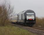 ER20-014 (223 014) mit NOB nach Westerland.Aufgenommen am 09.04.2012 in der Nhe von Klanxbll.