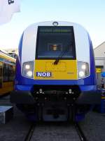 NOB Steuerwagen mit Fernlicht auf der INNOTRANS in Berlin.