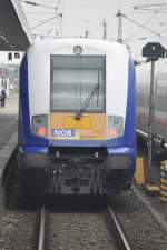 HAMBURG, 08.06.2014, NOB nach Westerland/Sylt bei der Ausfahrt aus dem Bahnhof Altona