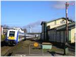 NOB 80511 (Westerland - Hamburg Altona) erreicht den Bahnhof Heide (Holstein).