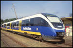 Fahrzeugausstellung am 5.9.2004 im Güterbahnhof Osnabrück mit dem NWB Triebwagen VT 711.