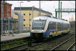 VT 516 der Nordwestbahn erreicht hier aus Osnabrück kommend am 6.12.2006 den HBF Bremen.