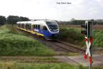 Strecke Haller Willem:  NWB VT 643310 am 23.9.2014 um 09.11 Uhr zwischen Sutthausen und Hörne auf dem Weg zum Hauptbahnhof Osnabrück.