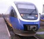 Sonntag, 04.03.2007,  Der Borkener  VT 705 - NordWestBahn - bei der Ankunft im Bahnhof Borken, Westf.