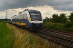 Zur Zeit fahren die NWB Triebwagen der Linie RE10 von Kleve bis in den Neusser Hbf wegen Bauarbeiten in Düsseldorf. 13.7.2016