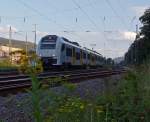 460 503-.6 (Siemens Desiro ML II) der trans regio MittelrheinBahn (MRB 26) fhrt am 18.08.2011 auf der linken Rheinseite, hier kurz vorm Bf. Brohl, abwrts in Richtung Kln. 