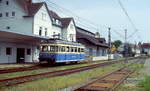 T 5 der Trossinger Eisenbahn im Juni 1999 während einer Betriebspause im Trossinger Stadtbahnhof