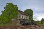 Der weltweit älteste noch in Betrieb stehende Elektrozug der Trossinger Eisenbahn,Triebwagen MAN/AEG Fabriknummer 369 und die  Lina  Fabbrikat AEG,Baujahr 1902 unter der Fabriknummer 160