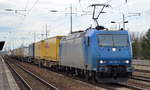 TX Logistik AG, Bad Honnef [D] mit der Alpha Trains  185 529-5  (NVR-Nummer: 91 80 6185 529-5 D-ATLU] und Taschenwagenzug aus Verona Richtung Rostock am 14.01.20 Bf.