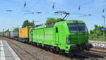TX Logistik AG, Bad Honnef [D] mit der Railpool Vectron  193 996-6  [NVR-Nummer: 91 80 6193 996-6 D-Rpool] und KLV-Zug am 16.05.22 Durchfahrt Bf. Saarmund.