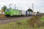 Railpool Werbelok 193 996-6  Keine Füße kein Abdruck  vermietet an TX Logistik zieht ihren KLV am 23.10.2022 in Richtung Ansbach.