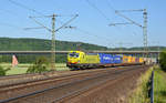 Am Morgen des 14.06.17 führte 193 553 der TX Logistik einen Zug des kombinierten Verkehrs durch Retzbach-Zellingen Richtung Würzburg.