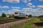 TX Logistik Bombardier Traxx 185 418-3 in Waghäusel (Baden Württemberg) am 31.05.20