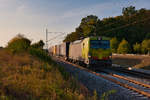 193 556 TXL mit einem KLV-Zug bei Oberdachstetten Richtung Ansbach, 19.09.2019