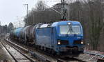 TXL - TX Logistik AG, Troisdorf [D] mit der Smartron  192 012  [NVR-Nummer: 91 80 6192 012-3 D-NRAIL] und einem Kesselwagenzug (Benzin) am 23.02.23 Berlin Buch.