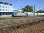 Die BR 158 514-7 von TX Logistik bei der durchfahrt in Rosenheim (29.09.2007) 